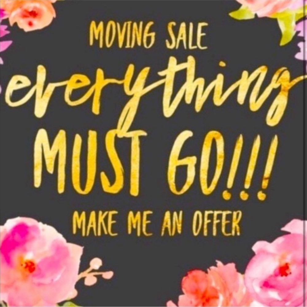 Floral Moving Sale Sign